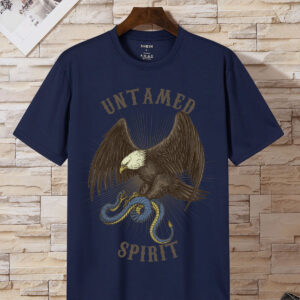 untamed spirit eagle & snake graphic t shirt