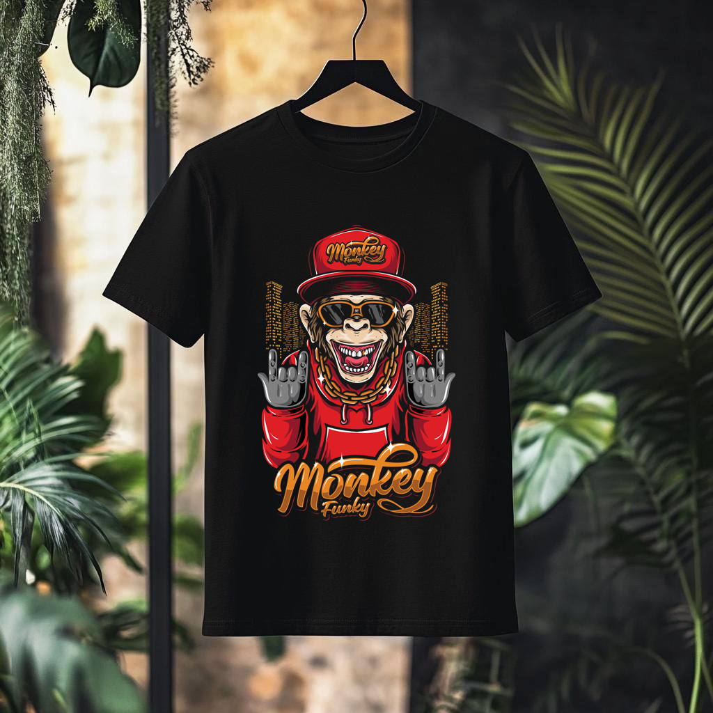 monkey funky urban graphic t shirt – hip hop streetwear unisex tee monkey funky urban graphic t shirt – hip hop streetwear unisex tee