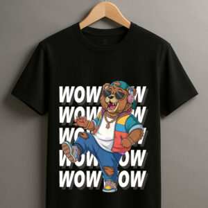 hip hop bear graphic t shirt – streetwear wow style