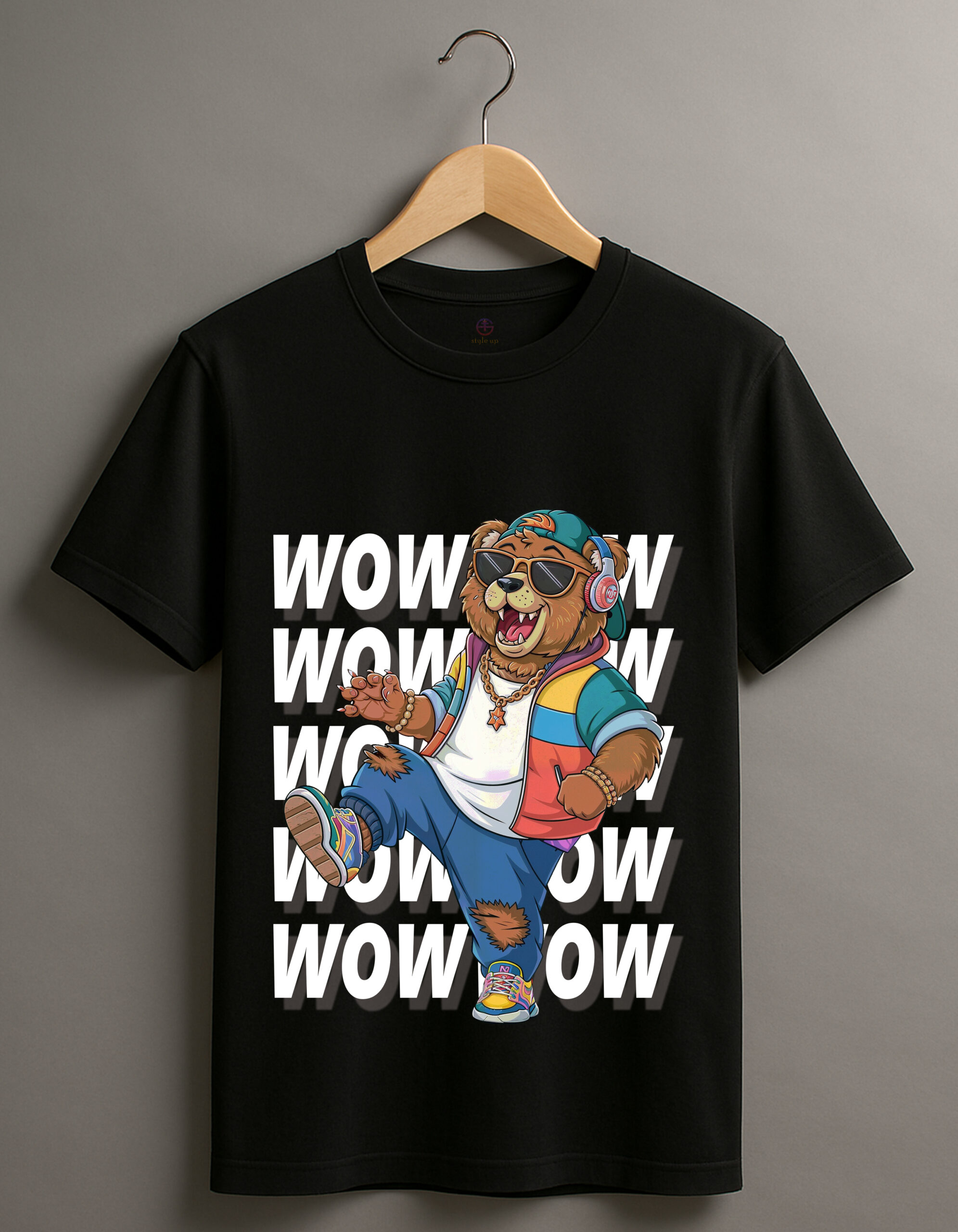 hip hop bear graphic t shirt – streetwear wow style hip hop bear graphic t shirt – streetwear wow style