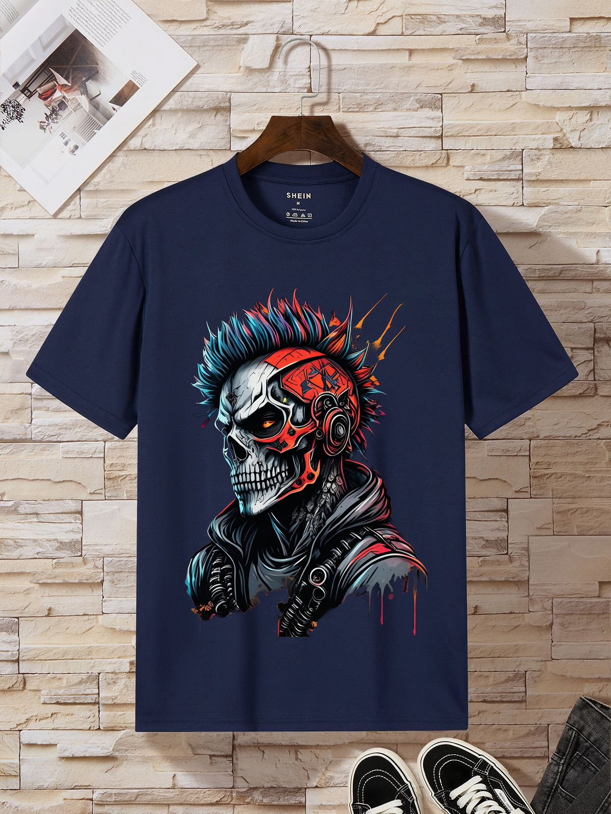 cyberpunk punk skull mohawk graphic t shirt – edgy streetwear unisex tee cyberpunk punk skull mohawk graphic t shirt – edgy streetwear unisex tee