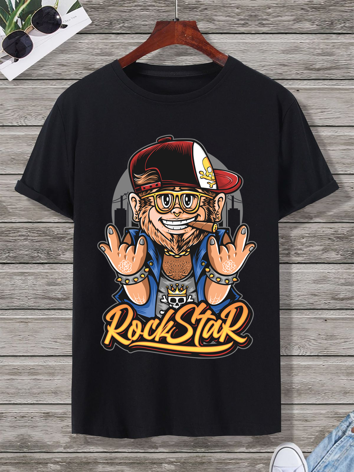 rockstar graphic t shirt – cool streetwear style