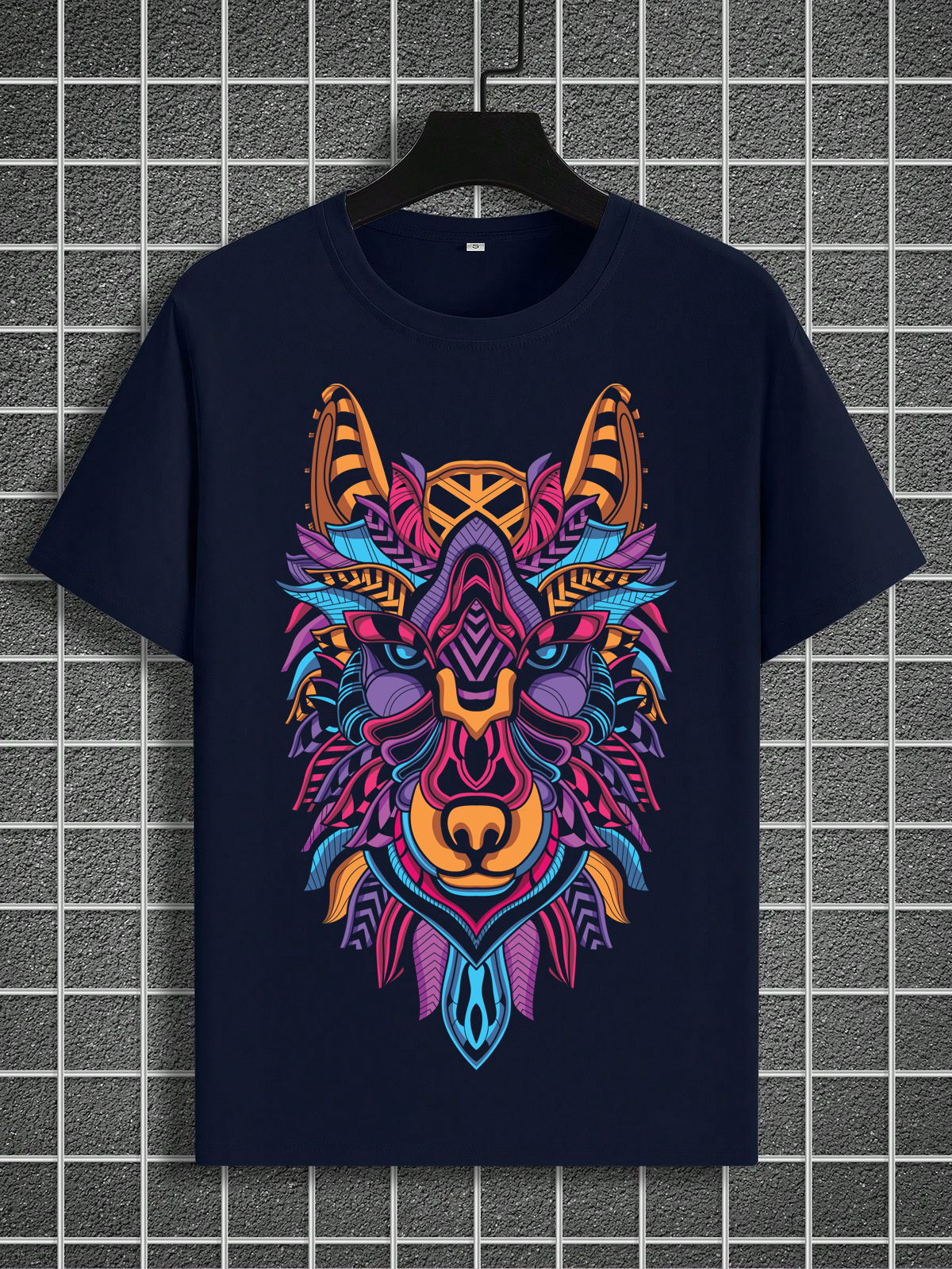 tribal wolf graphic t shirt – colorful artistic design tribal wolf graphic t shirt – colorful artistic design