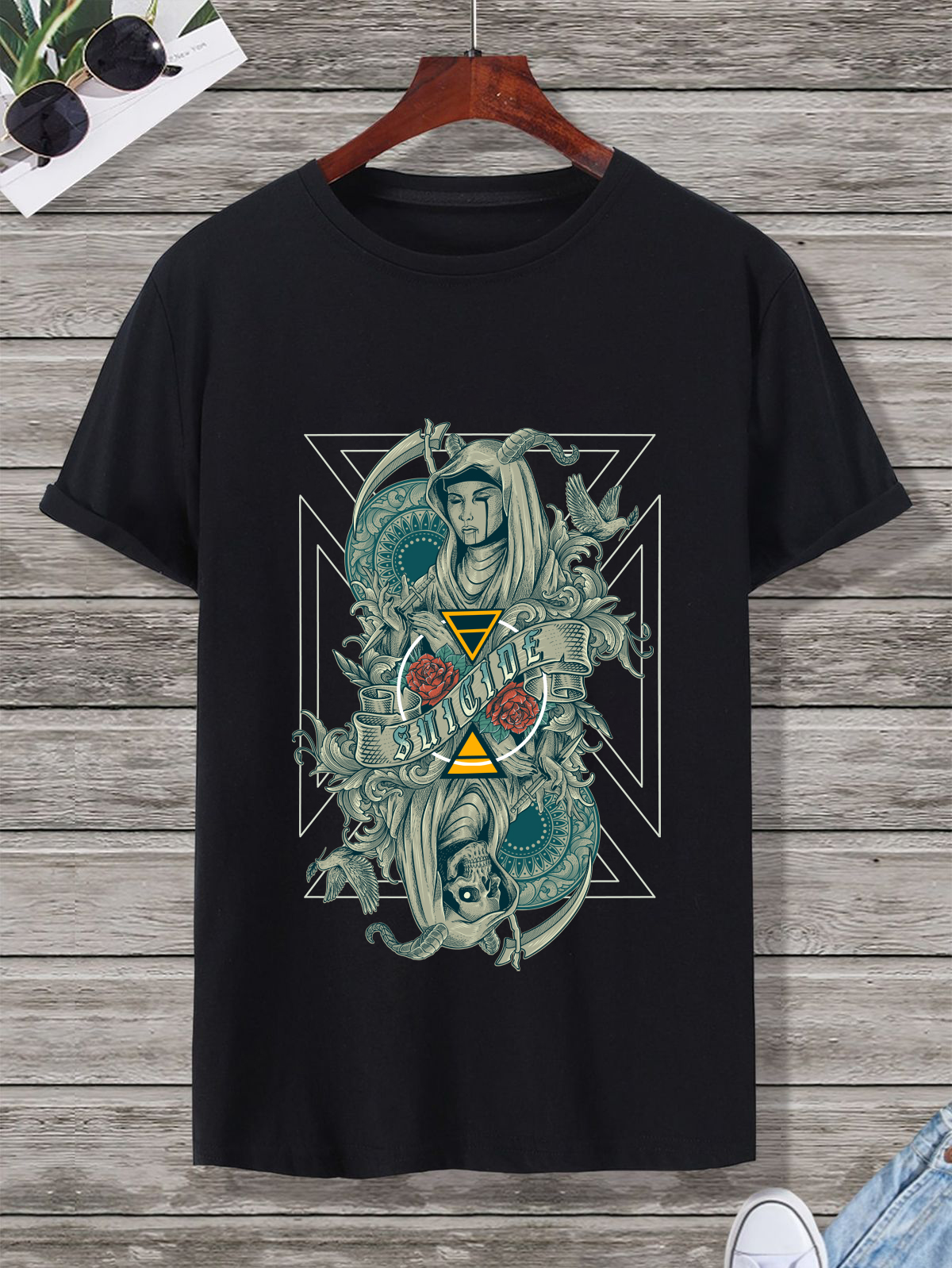 suicide art gothic graphic t shirt suicide art gothic graphic t shirt