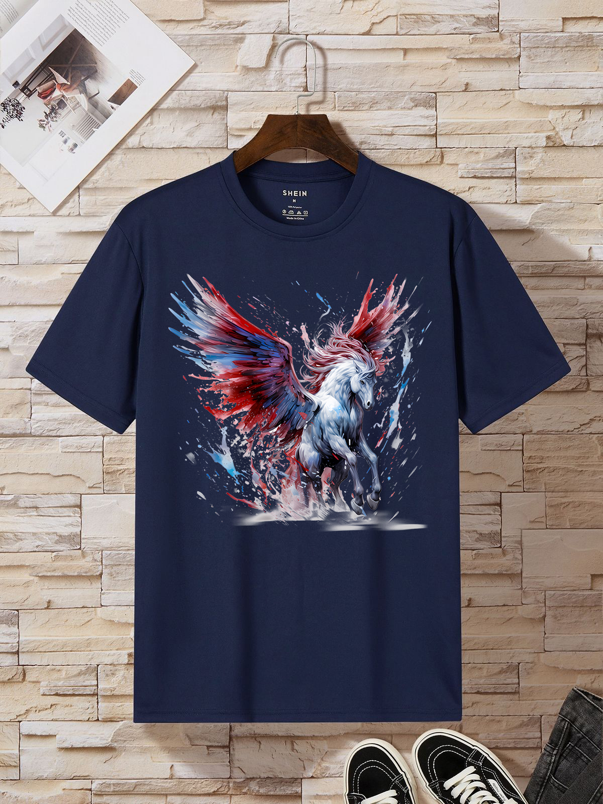 pegasus splash art graphic t shirt pegasus splash art graphic t shirt