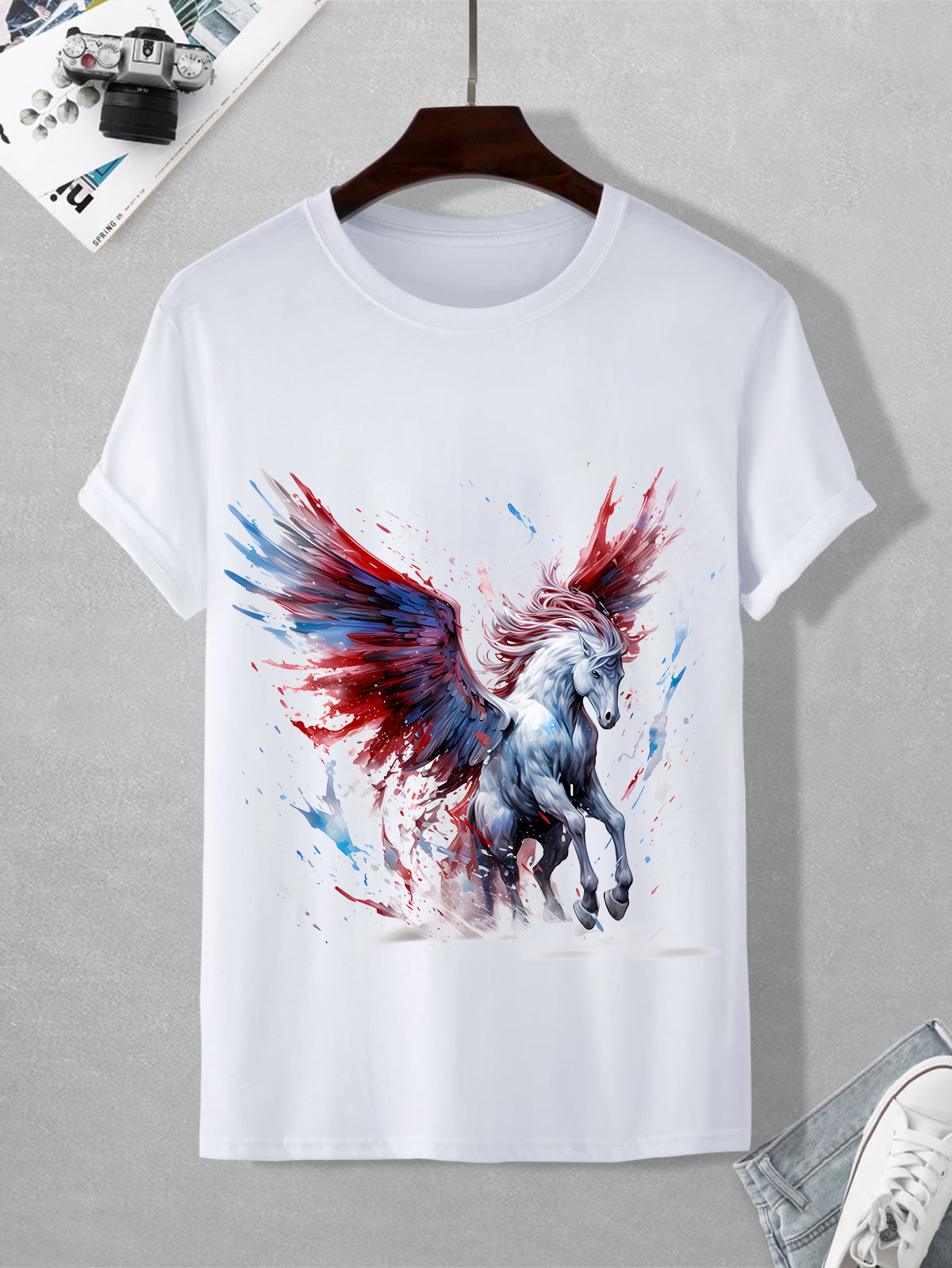 pegasus splash art graphic t shirt pegasus splash art graphic t shirt