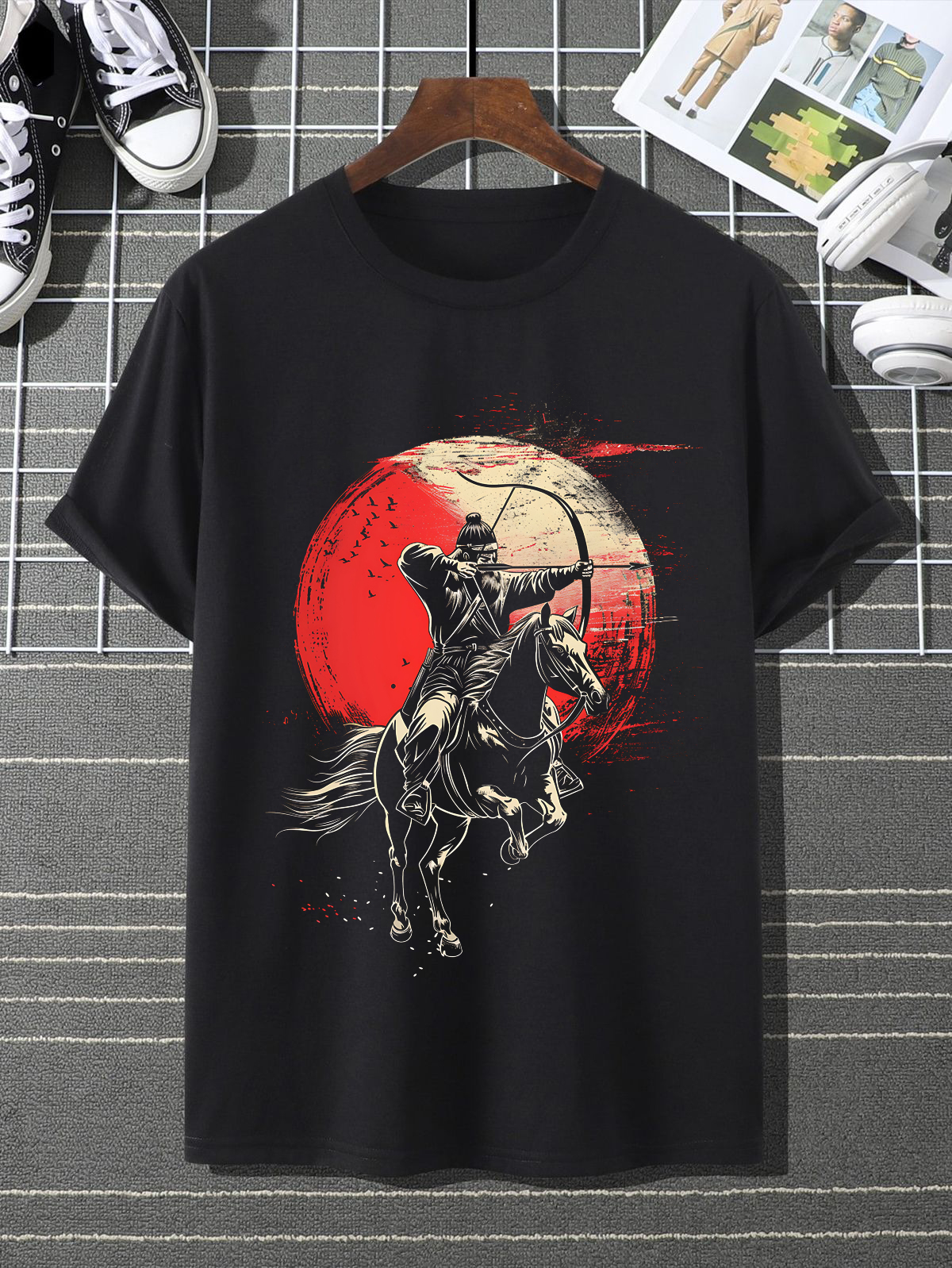 warrior archer on horse graphic t shirt warrior archer on horse graphic t shirt