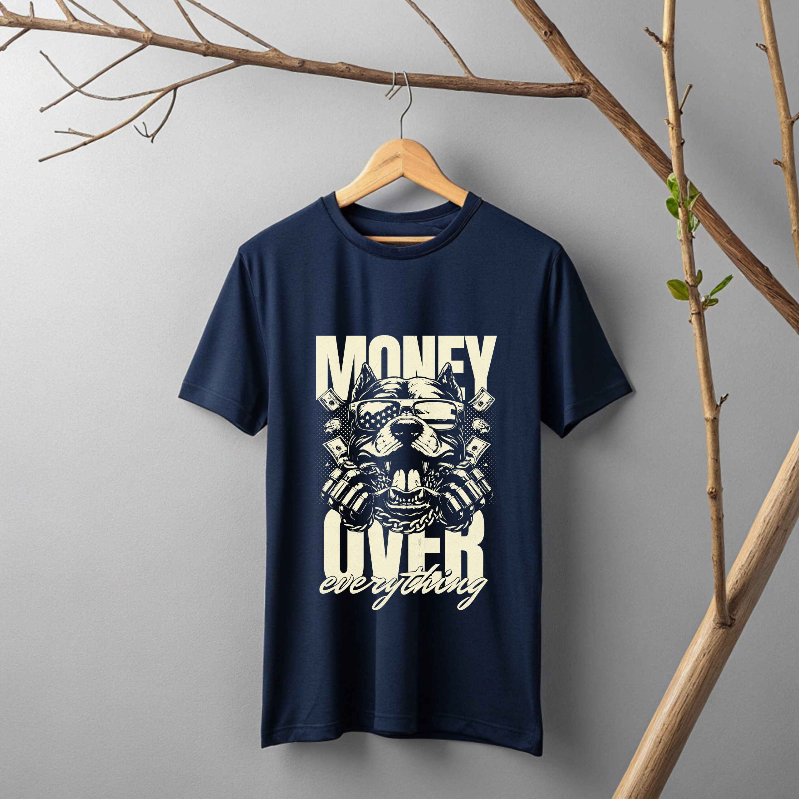 money over everything dog graphic t shirt – urban streetwear unisex tee money over everything dog graphic t shirt – urban streetwear unisex tee