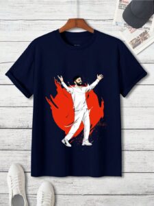 victory pose cricket graphic t shirt